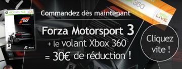 Forza Motorsport 3 + Volant Microsoft = 30 de rduction